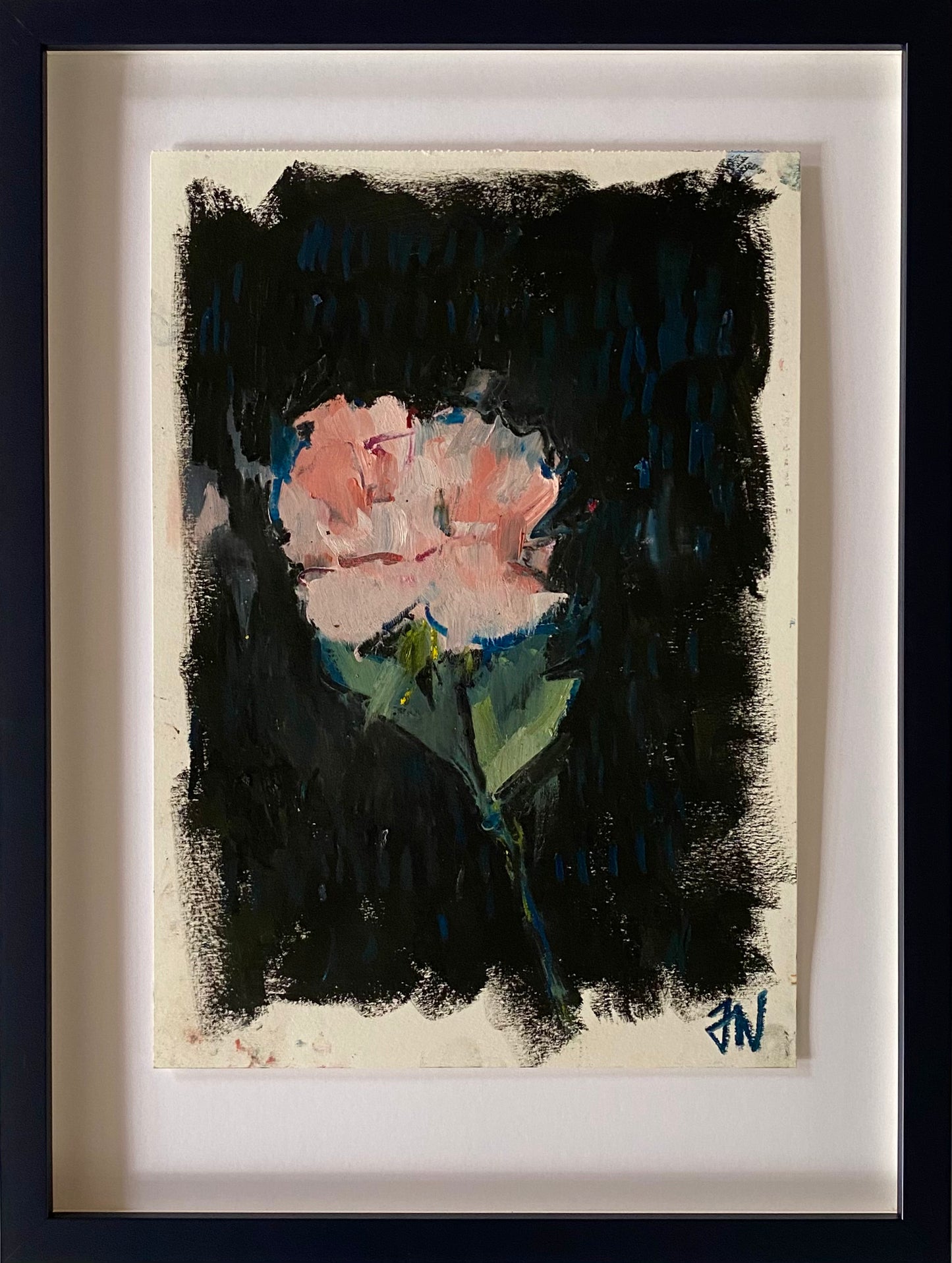 Peony in black