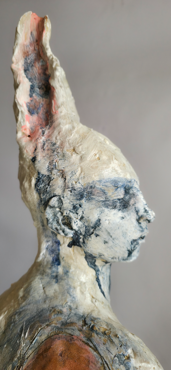 Faun with pink and blue