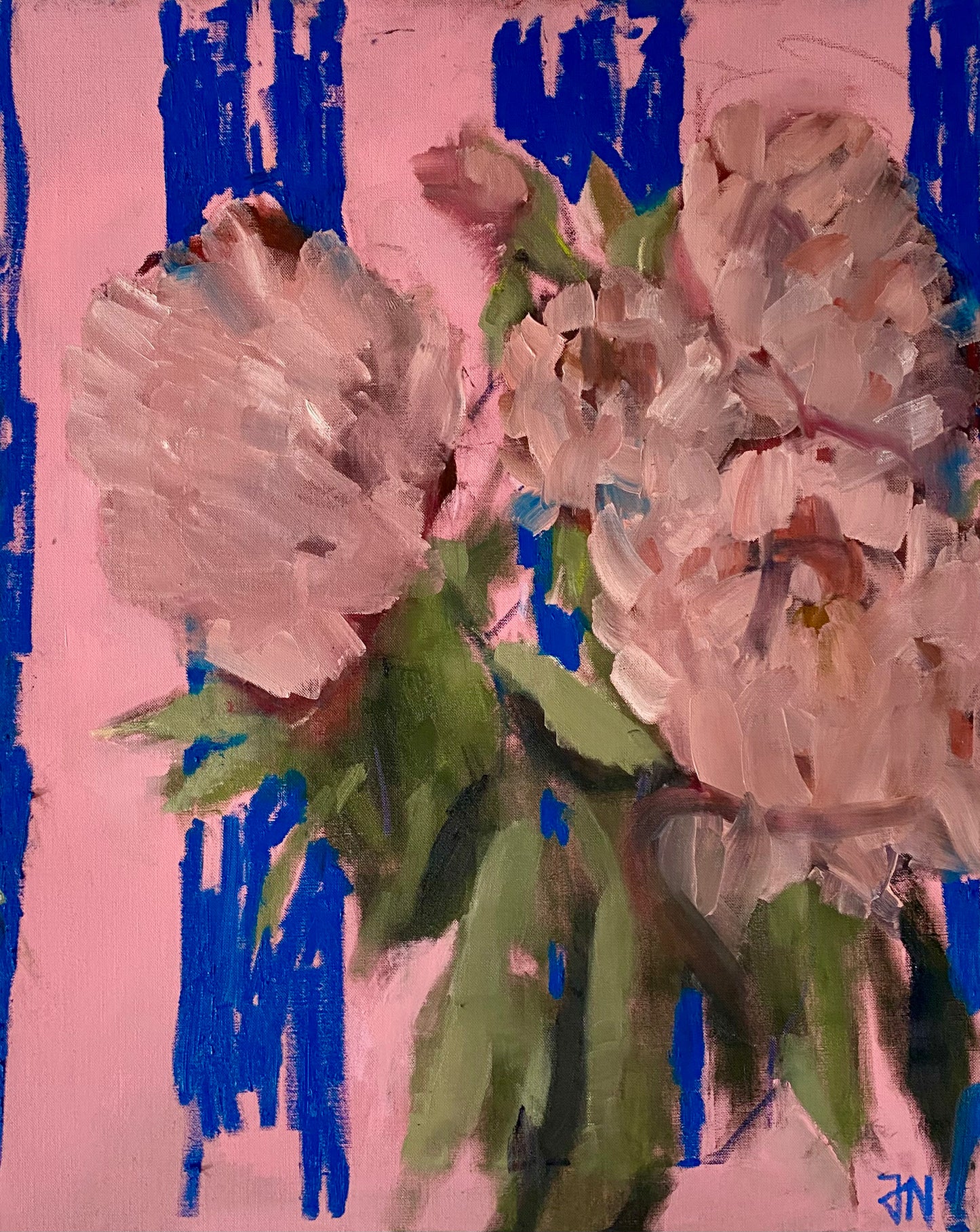 Peony and stripes