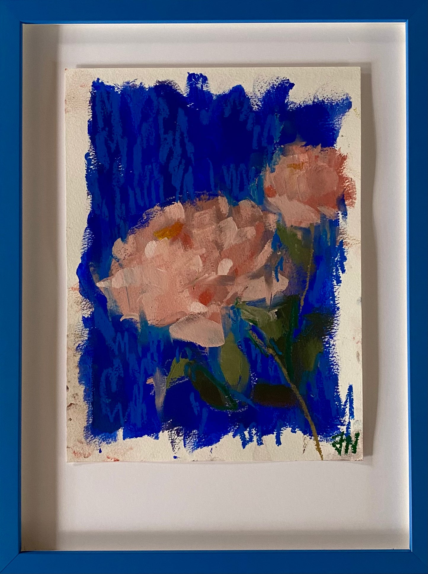Peonies in blue